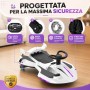 Auto Elettrica per Bambini 12V Macchina Vorticar Piroettante 2 in 1 con Sterzo 360° Effetto Fumo Musica Luci LED