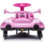 Auto Elettrica per Bambini 12V Macchina Vorticar Piroettante 2 in 1 con Sterzo 360° Effetto Fumo Musica Luci LED