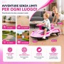 Auto Elettrica per Bambini 12V Macchina Vorticar Piroettante 2 in 1 con Sterzo 360° Effetto Fumo Musica Luci LED