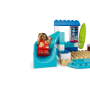 Lego Disney 43280 Divertimento in spiaggia con Lilo e Stitch con 2 Negozi Giostra a Forma di Astronave e 2 Minifigure