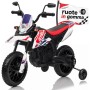 Moto Elettrica per bambini 12V Cross Aprilia RX125 con Ruote in Gomma Sedile in pelle Doppio Motore Rotelle Luci e Suoni