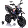 Moto Elettrica per bambini 12V Cross Aprilia RX125 con Ruote in Gomma Sedile in pelle Doppio Motore Rotelle Luci e Suoni