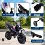 Moto Elettrica per bambini 12V Cross Aprilia RX125 con Ruote in Gomma Sedile in pelle Doppio Motore Rotelle Luci e Suoni