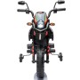Moto Elettrica per bambini 12V Cross Aprilia RX125 con Ruote in Gomma Sedile in pelle Doppio Motore Rotelle Luci e Suoni