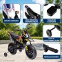 Moto Elettrica per bambini 12V Cross Aprilia RX125 con Ruote in Gomma Sedile in pelle Doppio Motore Rotelle Luci e Suoni