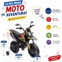 Moto Elettrica per bambini 12V Cross Aprilia RX125 con Ruote in Gomma Sedile in pelle Doppio Motore Rotelle Luci e Suoni