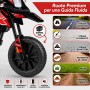 Moto Elettrica per bambini 12V Cross Aprilia RX125 con Ruote in Gomma Sedile in pelle Doppio Motore Rotelle Luci e Suoni