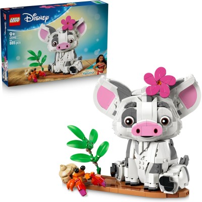 Lego Disney Vaiana 43292 Pua Maialino con Fiore Granchio e Zattera da Supporto