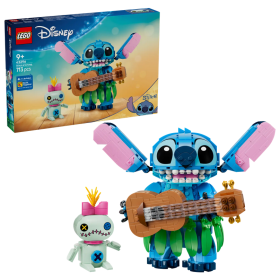 Lego Disney 43296 Stitch e Scrump 2 Action Figure con Accessori tra cui un Ukulele