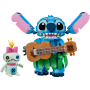 Lego Disney 43296 Stitch e Scrump 2 Action Figure con Accessori tra cui un Ukulele
