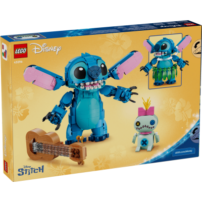 Lego Disney 43296 Stitch e Scrump 2 Action Figure con Accessori tra cui un Ukulele