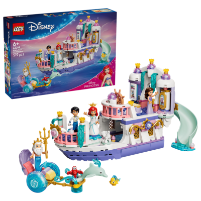Lego Disney 43299 La barca nuziale di Ariel con 7 Minifigure tra cui Ariel e Ursula