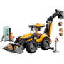 Lego City 60480 Scavatrice da cantiere gialla Trattore con 2 Minifigure Benna Anteriore e Braccio Scavatore Funzionanti