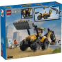 Lego City 60480 Scavatrice da cantiere gialla Trattore con 2 Minifigure Benna Anteriore e Braccio Scavatore Funzionanti