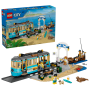 Lego City 60506 Tram classico della spiaggia con Binari Scena di Strada 5 Minifigure e 5 Animali