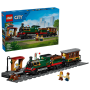 Lego City 60511 Treno a vapore vintage con Stazione Binari Cabina di Comando Segnale di Stop e 5 Minifigure