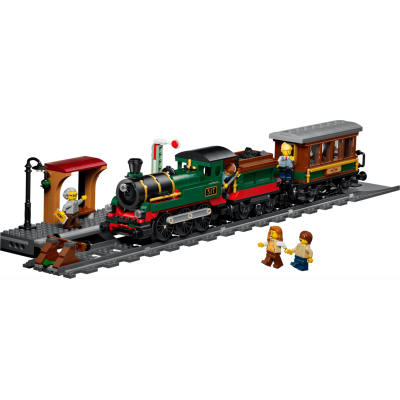 Lego City 60511 Treno a vapore vintage con Stazione Binari Cabina di Comando Segnale di Stop e 5 Minifigure