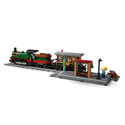 Lego City 60511 Treno a vapore vintage con Stazione Binari Cabina di Comando Segnale di Stop e 5 Minifigure