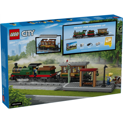Lego City 60511 Treno a vapore vintage con Stazione Binari Cabina di Comando Segnale di Stop e 5 Minifigure