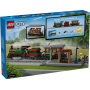 Lego City 60511 Treno a vapore vintage con Stazione Binari Cabina di Comando Segnale di Stop e 5 Minifigure