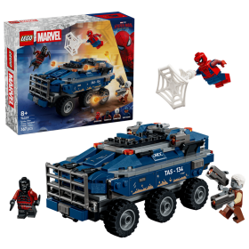 Lego Marvel 76349 Spider-Man: Inseguimento del trasportatore di detenuti con Macchina Blindata e 4 Minifigure