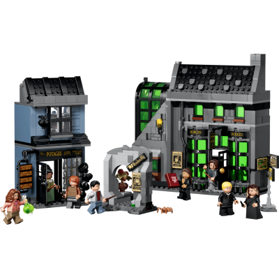 Lego Harry Potter 76471 Negozi di magia di Notturn Alley con 8 Minifigure e Patronus da Collezione