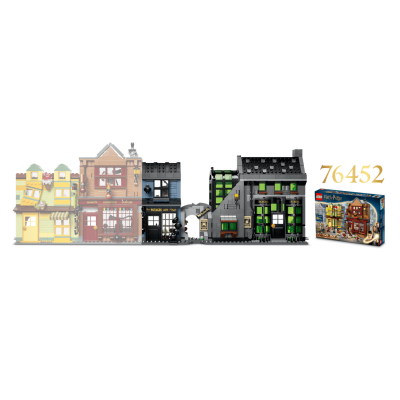 Lego Harry Potter 76471 Negozi di magia di Notturn Alley con 8 Minifigure e Patronus da Collezione