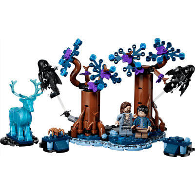 Lego Harry Potter 76475 Foresta Proibita: Expecto Patronum con 2 Dissennatori un Cervo e 2 Minifigure
