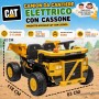 Camion Elettrico per Bambini 2 Posti 24V CAT Caterpillar – Camion da cantiere con Cassone Ribaltabile MT-904