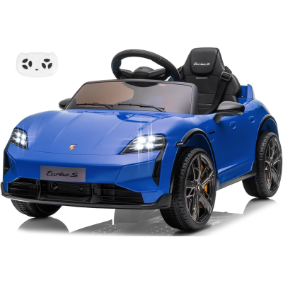 Macchina Elettrica per Bambini Porsche Taycan Turbo S 12V monoposto con Telecomando Cintura a 3 Punti