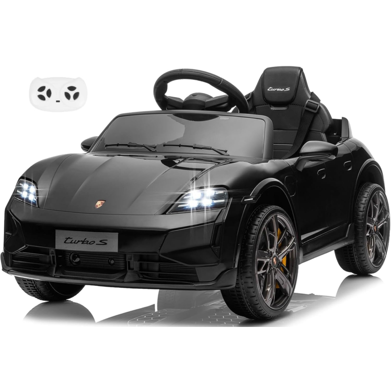 Macchina Elettrica per Bambini Porsche Taycan Turbo S 12V monoposto con Telecomando Cintura a 3 Punti