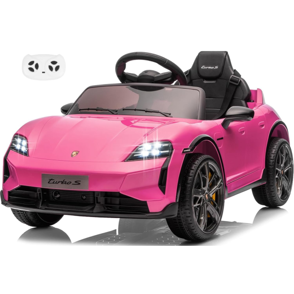 Macchina Elettrica per Bambini Porsche Taycan Turbo S 12V monoposto con Telecomando Cintura a 3 Punti