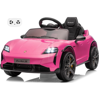 Macchina Elettrica per Bambini Porsche Taycan Turbo S 12V monoposto con Telecomando Cintura a 3 Punti