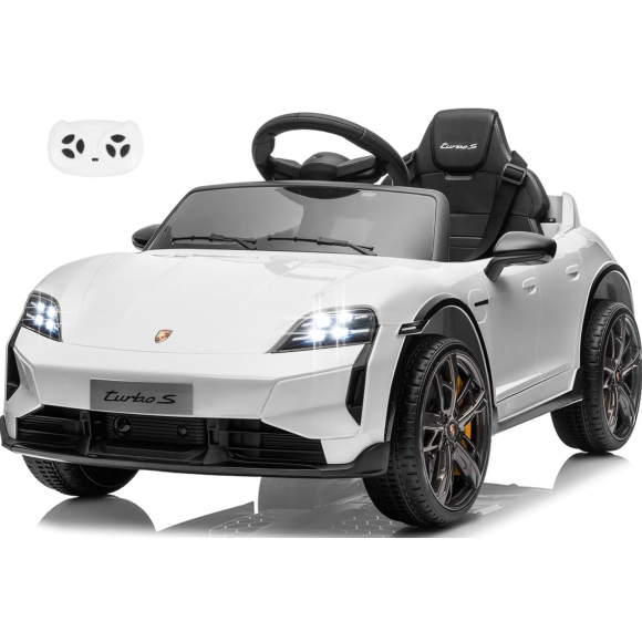Macchina Elettrica per Bambini Porsche Taycan Turbo S 12V monoposto con Telecomando Cintura a 3 Punti