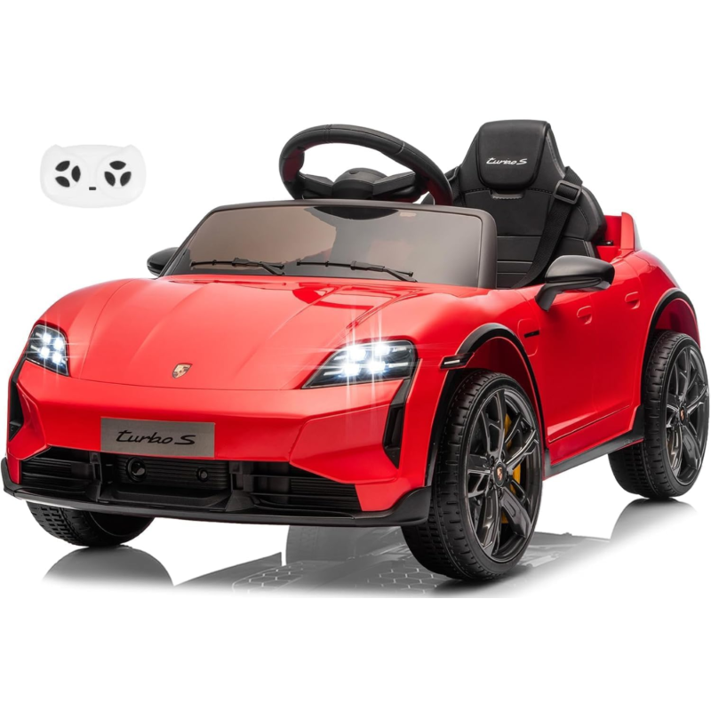 Macchina Elettrica per Bambini Porsche Taycan Turbo S 12V monoposto con Telecomando Cintura a 3 Punti