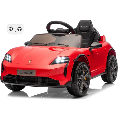 Macchina Elettrica per Bambini Porsche Taycan Turbo S 12V monoposto con Telecomando Cintura a 3 Punti
