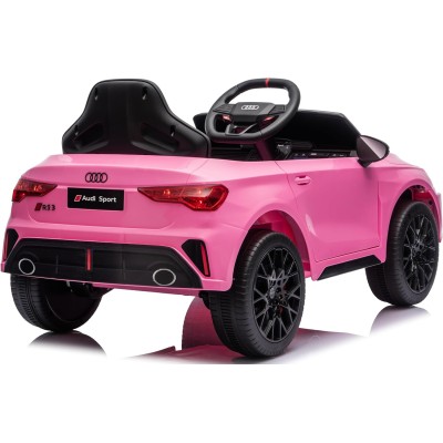 Auto Elettrica per Bambini Audi RS3 12V con Licenza Ufficiale Telecomando Cintura a 3 Punti Luci LED MP3