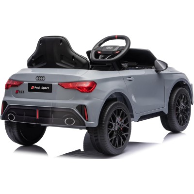 Auto Elettrica per Bambini Audi RS3 12V con Licenza Ufficiale Telecomando Cintura a 3 Punti Luci LED MP3