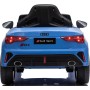 Auto Elettrica per Bambini Audi RS3 12V con Licenza Ufficiale Telecomando Cintura a 3 Punti Luci LED MP3