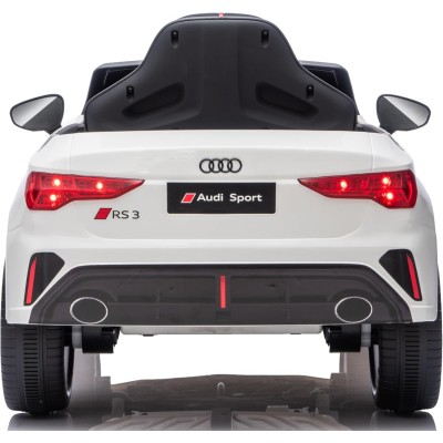 Auto Elettrica per Bambini Audi RS3 12V con Licenza Ufficiale Telecomando Cintura a 3 Punti Luci LED MP3