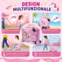 MonTravel Valigia Trolley Unicorno Cavalcabile per Bambini con Asta Telescopica Poggiapiedi e Zainetto MT-025 Horse