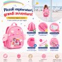 MonTravel Valigia Trolley Unicorno Cavalcabile per Bambini con Asta Telescopica Poggiapiedi e Zainetto MT-025 Horse