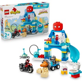 LEGO DUPLO Spidey e i Suoi Fantastici Amici 10464 Marvel Webquarters del Team Spidey con 3 Personaggi e Moto
