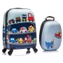 MonTravel Set Trolley per Bambini 2 Pezzi Valigia Rigida e Zainetto Bagaglio a Mano con Ruote Girevoli MT-024 Traffic