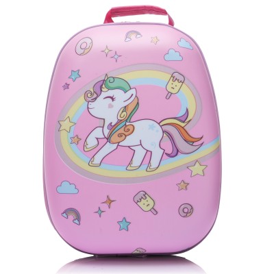 MonTravel Set Trolley Unicorno per Bambini 2 Pezzi Valigia Rigida e Zainetto Bagaglio a Mano con Ruote Girevoli MT-024 Horse
