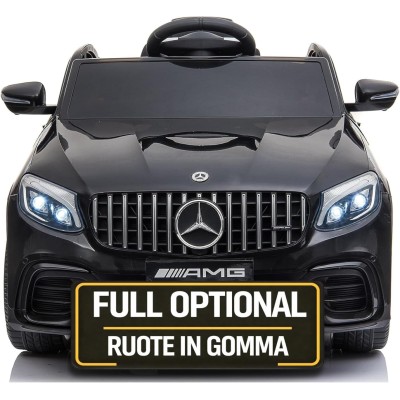 Macchina Elettrica per Bambini 12V Mercedes GLC 63S con Ruote in Gomma Telecomando