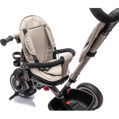 Triciclo per Bambini Evolutivo da 12 mesi a 5 anni Reclinabile 4 in 1 fino a 25 kg Sedile Girevole con Ruote in Gomma Eva