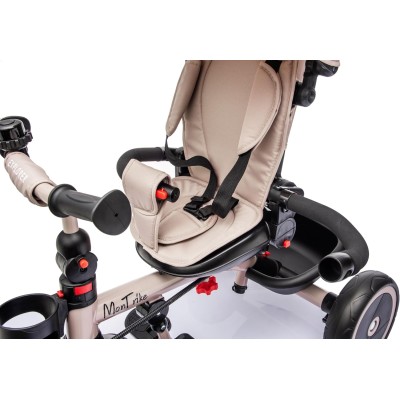 Triciclo per Bambini Evolutivo da 12 mesi a 5 anni Reclinabile 4 in 1 fino a 25 kg Sedile Girevole con Ruote in Gomma Eva