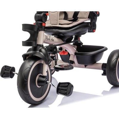 Triciclo per Bambini Evolutivo da 12 mesi a 5 anni Reclinabile 4 in 1 fino a 25 kg Sedile Girevole con Ruote in Gomma Eva