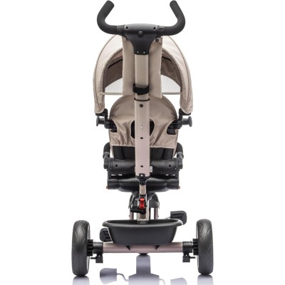Triciclo per Bambini Evolutivo da 12 mesi a 5 anni Reclinabile 4 in 1 fino a 25 kg Sedile Girevole con Ruote in Gomma Eva